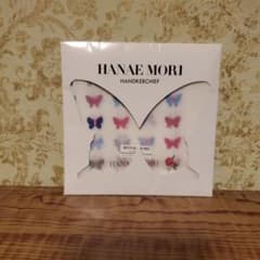 【未使用】HANAE MORI ハンカチ 蝶々柄　森英恵ハンカチのサムネイル