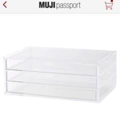 朝だけ値下げ＊無印良品アクリルケース3段＊のサムネイル