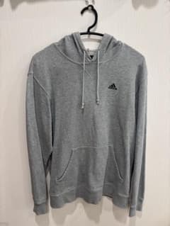 adidas アディダス グレー パーカーメンズレディースのサムネイル