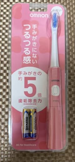 【新品未使用】OMRON 電動歯ブラシ HT-B214-PK ピンク 本体のサムネイル
