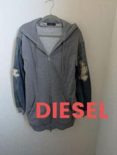 DIESEL 袖ダメージデニムロングパーカーのサムネイル