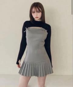 andmary Karen knit set mini dress gray - メルカリ
