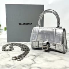 美品 バレンシアガ アワーグラスミニ シルバー 2WAY - メルカリ