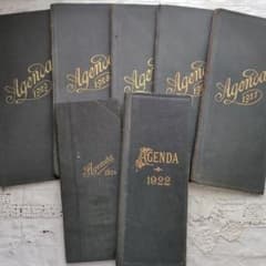 ⑩1929アジェンダ フランス アンティーク 紙もの洋書 ジャンク
