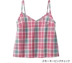 無印良品 マドラスチェックキャミソール スモーキーピンクチェック Sのサムネイル