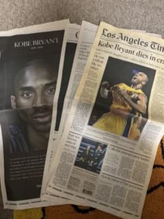 Los Angeles Times コービー・ブライアント追悼紙面