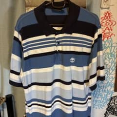 Timberland ポロシャツ ボーダー Lサイズ SK8 スケーターswagのサムネイル