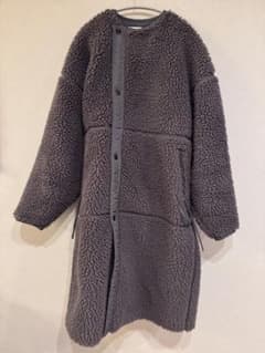 HYKE ボアコート FAUX SHEARLING COAT グレー - メルカリ