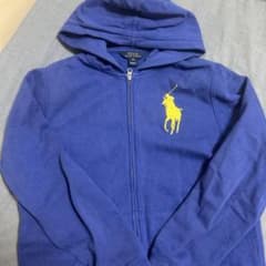 Polo Ralph Lauren 青 ジップアップパーカー ビックポニー 黄色 - メルカリ