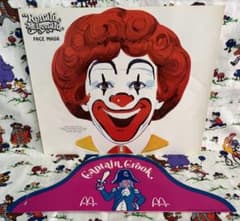 レア ビンテージ マクドナルド ロナルド お面 キャプテンクロック 帽子 