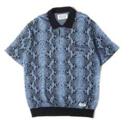 WACKO MARIA パイソン柄 ジャガードニットポロシャツ - メルカリ