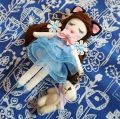 고양이 귀 소녀 드레스 업 인형 인형 매력 테디 베어와 인형