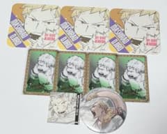 ヒロアカ原画展　箔押しクリアカード、アートコースター、ステッカー、缶バッジ尾白