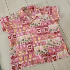 Mango OKINAWA ORIGINAL アロハシャツ ピンク 3-4のサムネイル