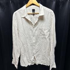 H&M 長袖リネンシャツ ベージュ XLサイズのサムネイル