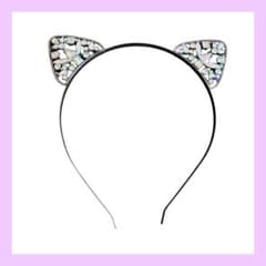 【新品】可愛い猫耳ヘアバンド カチューシャ ストーン付き コスプレ イベントのサムネイル