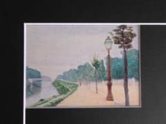 アルベール・デュボワ＝ピエ、セーヌ川の岸辺、ヌイイ、希少な画集より アルベール・デュボワ＝ピエ、セーヌ川の岸辺、ヌイイ、希少な画集より