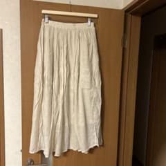 レディース ロングスカート アイボリー フレアのサムネイル