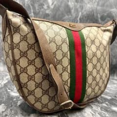✨極美品✨GUCCI GG シェリーライン ブラウン ショルダーバッグ レザー 