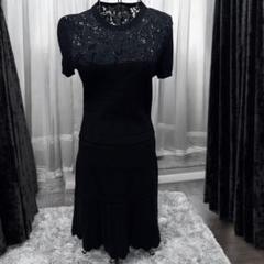 【最終お値下げ】ヴァレンティノローマ　黒のレースワンピース VALENTINO（ヴァレンティノ）ワンピース 黒 サイズ:38(S位