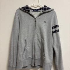FREDPERRYジップアップパーカー グレー×チェックのサムネイル