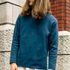 リドム　ミラノリブオフショルダーニット　ブルーのサムネイル