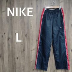 NIKE キッズ 160 L 黒 赤 パンツサイドライン 裏起毛 スポーツウエアのサムネイル