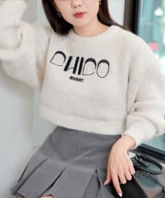 chico ロゴジャガード刺繍ドルマンニットのサムネイル