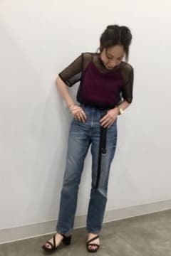値下げ神デニム ハイウエストストレートジーンズのサムネイル