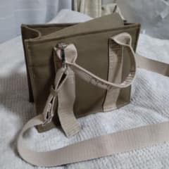 ZARA ロゴストラップ キャンバス トートバック ミニ ショルダーのサムネイル