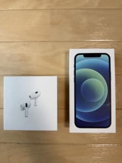 iPhone 12 (128GB)ブルー 本体(air pods pro2付き) - メルカリ