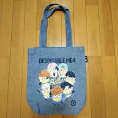 BTS DM4 미니언즈 콜라보 데님 토트 백