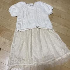 NICE CLAUP ニット インナーワンピセット チュール セットアップのサムネイル