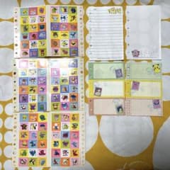 ポケモン　手帳用6穴用　シール×3 メモ帳×4まとめ売りのサムネイル