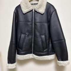 し*生様 【美品】ZARA フェイクレザー ボアジャケット Sサイズのサムネイル