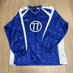 ぽ*す様 00's NIKE 長袖ナイロンジャケット ブルーのサムネイル