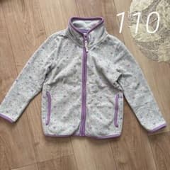 UNIQLO フリース　ジップアップジャケット　ハート&ドット柄