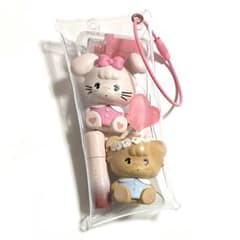 ガチャ詰めポーチ　ピンク　mikko　ラテ　キャミー　コスメ