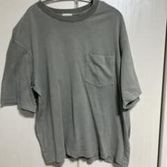 ピグメント加工 ポケットTシャツ グレー Lサイズのサムネイル