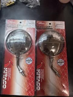 キタコ　z2ミラー 左右セット　ショートステー　正ネジ10ミリ　メッキタイプのサムネイル