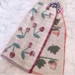 おりこうエプロン さくらんぼ チェック いちご 2枚 エプロン スタイ タオルエ - 2