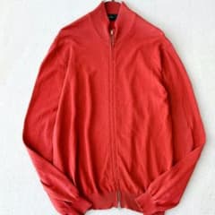 美品✨ZANONE ザノーネ ドライバーズニット ダブルジップ レッド 48 