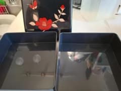 重箱 2段 椿柄 漆器風 弁当箱のサムネイル