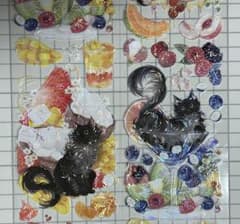 黒猫とフルーツ シール式 海外マステ 切り売り 黒猫とフルーツ シール式 海外マステ 切り売り - メルカリ
