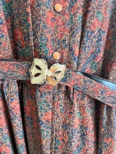 花柄ワンピース ベルト付きのサムネイル