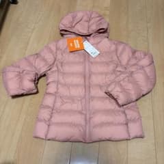 UNIQLO KIDS ライトウォームパデットパーカ 130 ピンク 新品のサムネイル