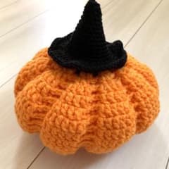 【charmy6様】早割全サイズ1000円！ハロウィン☆かぼちゃアクリルニットのサムネイル