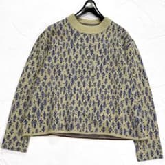 ✨美品✨パラスパレス ジャガード ボトル襟 ニット 総柄 ウール 100
