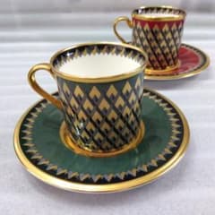 ノリタケ　デミタスカップ＆ソーサー　２客のサムネイル
