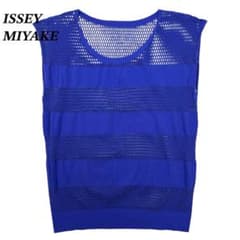 me ISSEY MIYAKE イッセイミヤケ メッシュ ノースリーブ ベスト - メルカリ